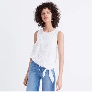 Madewell embroidered side-tie tank